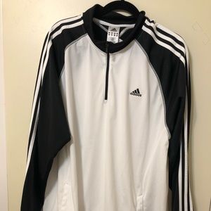 NEW NEVER WORN ADIDAS QUARTER ZIP PULL OVER XL